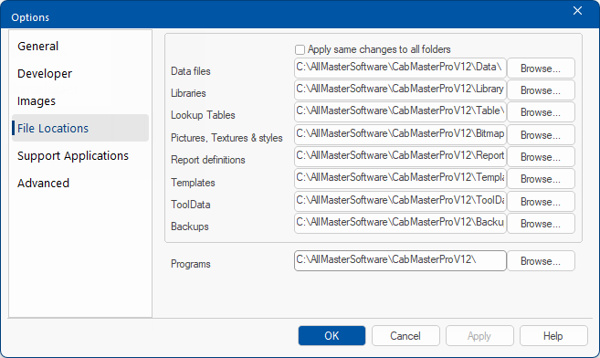 File Locations